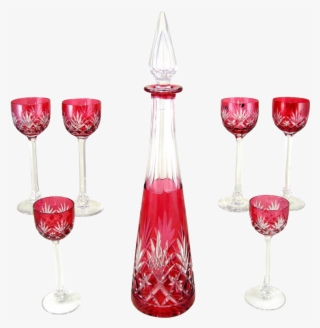 7pc French Saint Louis Massenet Pattern Cut Crystal - Decanter #5967340