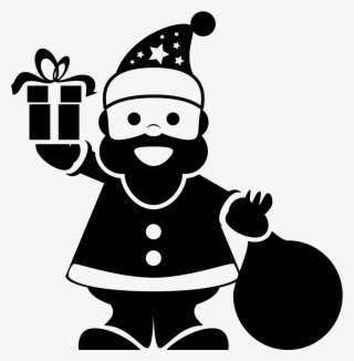 Png File - Silueta De Santa Claus #5968327