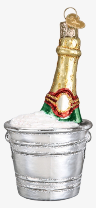 Chilled Champagne Bucket Ornament - Bassett Hound Glass Ornament By Old World Christmas #5970908