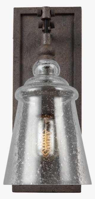 Feiss Loras Rustic Seeded Glass Wall Sconce In Dark - Feiss #5971005