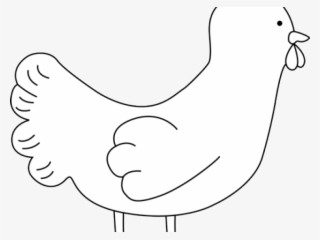 White Chicken Cliparts - Chicken Clipart Cute Black And White #5971492