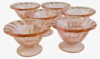 Vintage Fostoria Fairfax Rose Nut Open Salts, Salt - Depression Glass #5972709