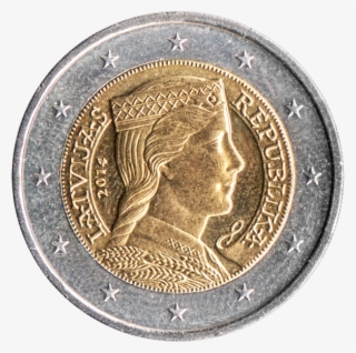 Coin Clipart Handful - Latvijas Republika 2 Euro #5984660