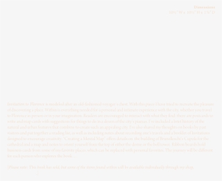 Dimensions 10½” W X 10½” H X 1⅞” D Invitation To Florence - Letter #5986425