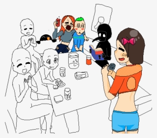 Karaoke Party - Colab - Cartoon #5986872