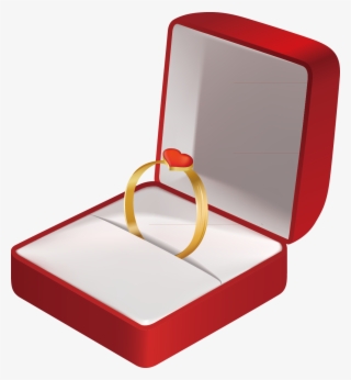 Engagement Wedding Jewellery Clip - Wedding Ring Box Clipart #5988584