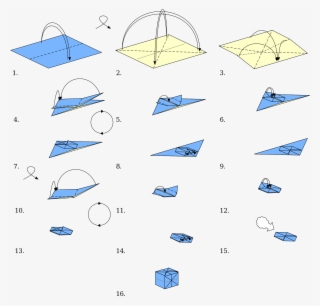 Fileorigami Cubesvg Wikimedia Mons Cube Origami Youtube - Cube En Origami #5989594