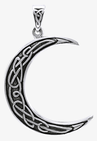 Silver Celtic Moon Pendant #5990129