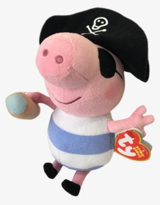 Pirate George 6” Beanie Babies Plush - Ty Beanie Baby Peppa Pig - Pirate George Pig Soft Plush #5990491