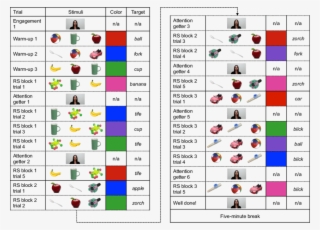Example Warm-up And Referent Selection Trial Order, - Color #5991698