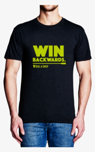 Mens Win Backwards T-shirt - American Fighter Shirt Red #5992177