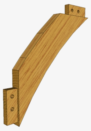 Oak Brace In 3d - Douglas Paal Fijnbezaagd 100x100 Mm X 500 Cm #5992178