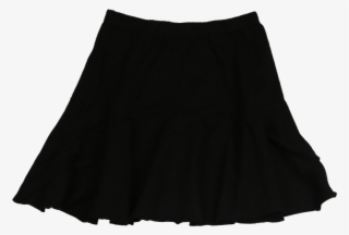 Black Jersey Cotton Holey Slub Ruffle Skirt - Ruffle Skirt Png Transparent #5993115