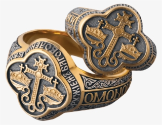 Byzantine Wedding Signet Ring Master Jeweler Fedorov #5993385