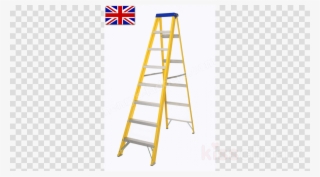 Ladder Clipart Attic Ladder Glass Fiber - Lyte Gfhs5 5 Tread Trade Glass Fibre Swingback Steps #5993440