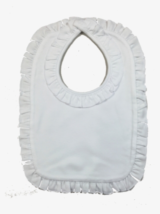 Personalized Infant Bib White Ruffle #5993625