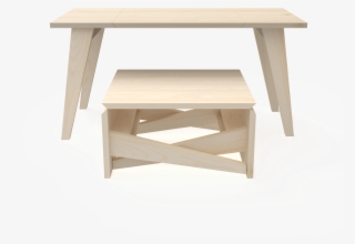 Mesa De Centro Comedor Transformable De Pino Alistonado - Coffee Table #5995238