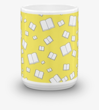 Sunny Yellow Flying Books Mug - Lampshade #5997907