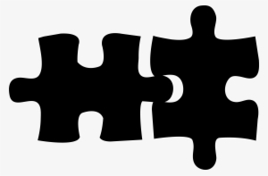 Svg Download Silhouette At Getdrawings Com Free For - Two Puzzle Piece Icon #60258