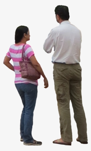 Couple Standing In Line - People From Behind Png #60639