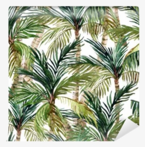 Watercolor Palm Tree Seamless Pattern Wall Mural • - Watercolor Painting #60726