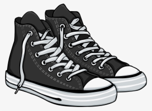 Black High Sneakers Png Clipart - Shoes Clipart #60917