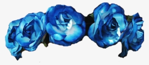 Flowers Roses Flowercrown Diadem Blue Flower Crown - Flower Crown Blue Png #61018