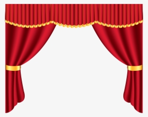 Cute Curtains, Red Curtains, Bedroom Curtains, Puppet - Stage With Curtains Clipart #61169