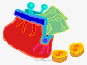 Purse With Money Falling Out Royalty Free Vector Clip - Child Art #61516 Purse With Money Falling Out Royalty Free Vector Clip - Child Art #61516