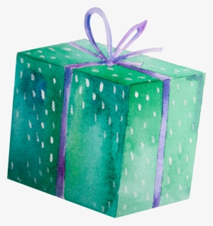 Hand Painted Square Big Gift Box Transparent - Gift #61689