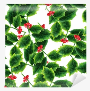 Seamless Pattern With Watercolor Drawing Of Christmas - Watercolor Painting #61745