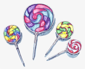 Lollipop Gummy Bear Watercolor Painting Candy - Candy Watercolour #61898