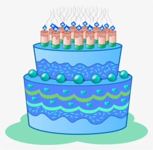 Blue Birthday Cake Clip Art Clipart - Blue Cake Clipart Png #62171