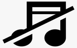 No Music Sign Of Musical Note With A Slash Comments - No Music Png #62213