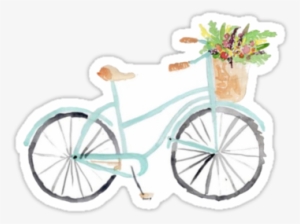 Also Buy This Artwork On Stickers, Phone Cases, Home - Vintage Watercolor Bicycle #62733