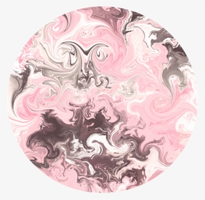 Watercolour Watercolor Circle Ftestickers Marble Marble - Pink And Black Marble #62909