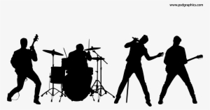 Rock Band Silhouette Png - Rock Band Silhouette #63154