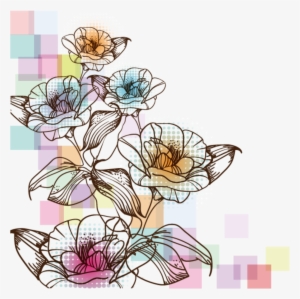 Ftestickers Watercolor Flowers Illustration Abstract - Fantasy Flowers #63171