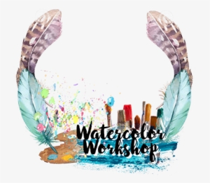 Watercolor Workshop With Delicia - Fearless Feathers Design 12 X 8 Metal Tin Wall Sign #63449