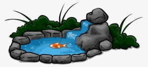Waterfall Pond Sprite 004 - Pond Waterfall Clipart #63490