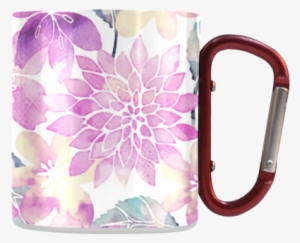 Pastel Watercolor Flower Pattern Classic Insulated - Mug #63628
