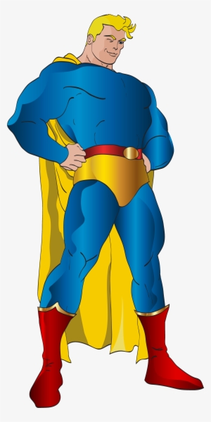 Blue Superhero Costume Clipart #63674