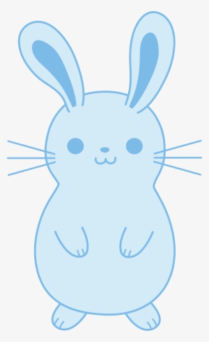 Bunny Clipart Blue Bunny Pencil And In Color Bunny - Bunny Rabbit Clipart #64251