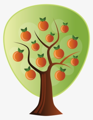 Clipartist - Orange Tree Vector Art #64831
