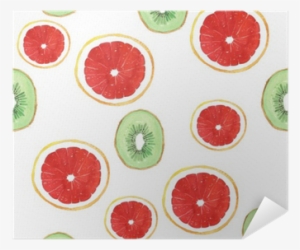 Watercolor Grapefruit Kiwi Pattern Fruit Poster • Pixers® - Watercolor Painting #65613