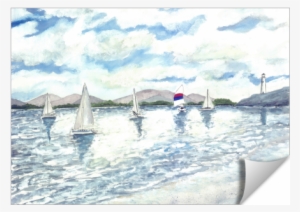 Sailboats - Artwall Derek Mccrea 'sailboats 2' Gallery-wrapped #65631