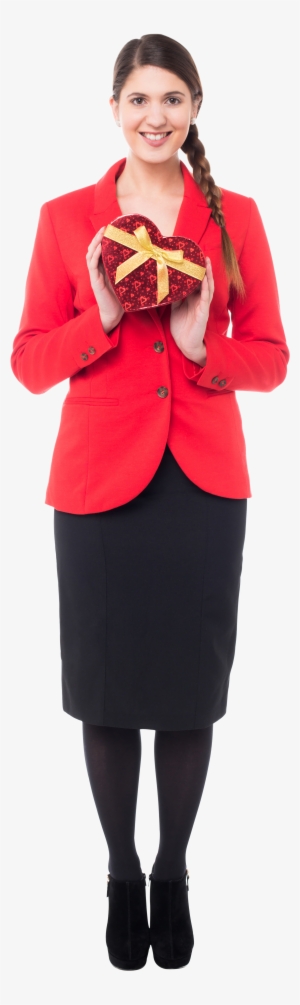 Valentines Day Girl Free Png Image - Girl Standing With Back To Camera #65658