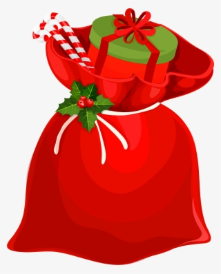 Christmas Santa Bag Png Clip Art Image - Santa Claus Gift Bag - Free ...