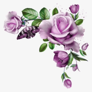 Purple Roses, Clay Flowers, Image Search, Diy Crafts, - Rose Flowers Corner Png #66212