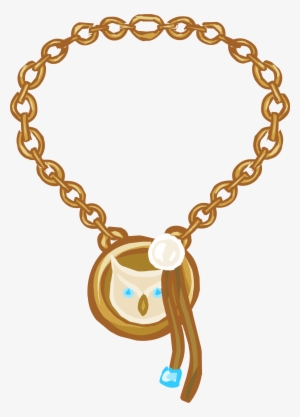 Gold Charm Necklace Icon - Colar Club Penguin #66457